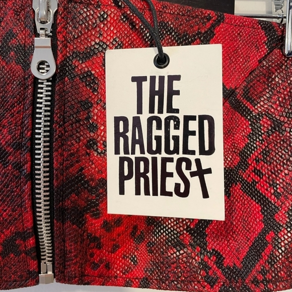 Free People The Ragged Priest Red Snake Skin Tube Top - Picture 6 of 11